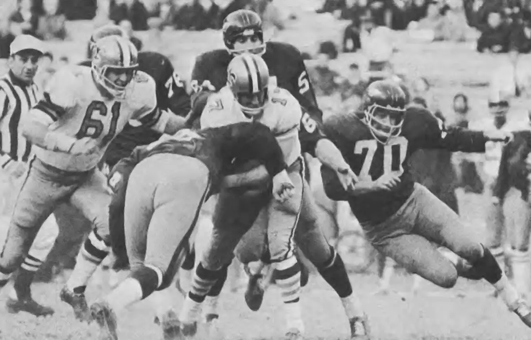 Billy Kilmer & Del Williams of the Saints, Sam Huff Redskins - 1967 NFL