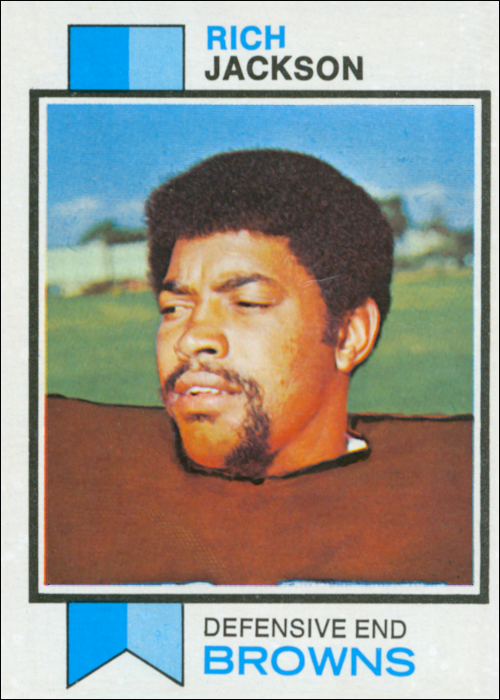 Rich Jackson featured here on his 1973 Topps card as a Brown - Denver had been traded the year before. Unfortunately hampered by injuries, he was released by Cleveland before the season began.