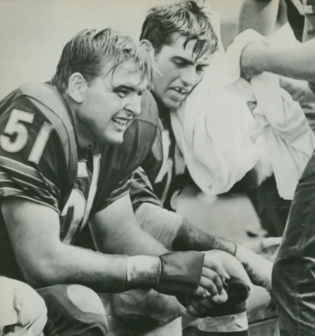Dick Butkus and Doug Buffone on the Chicago Bears Sideline