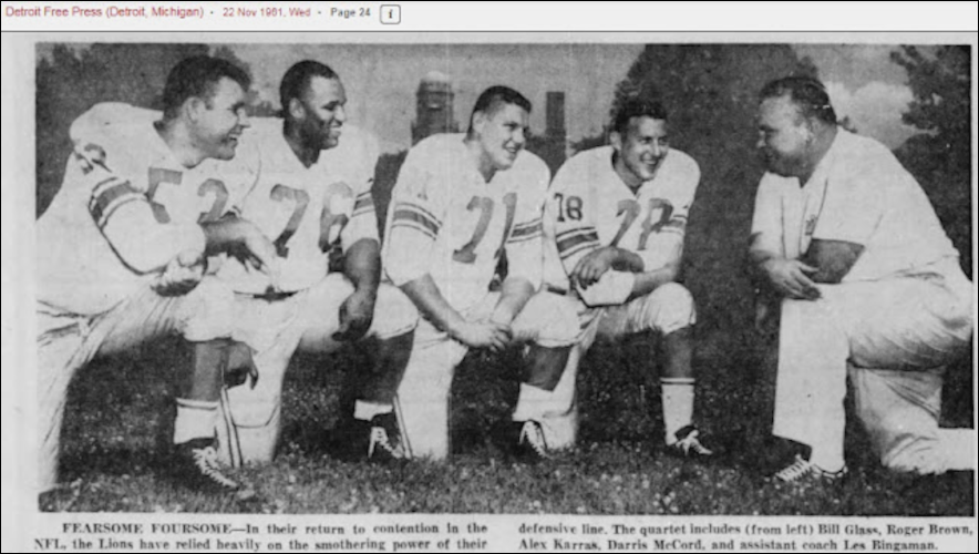 The Detroit Lions Version of their Fearsome Foursome