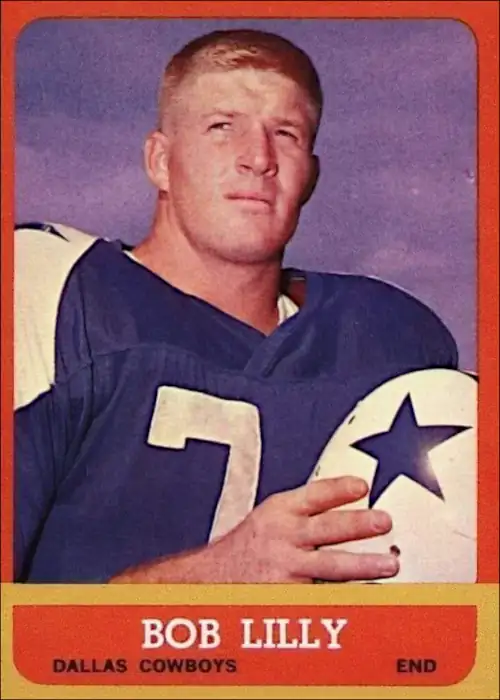 The great Bob Lilly and his 1963 Topps card - his 3rd year in the NFL