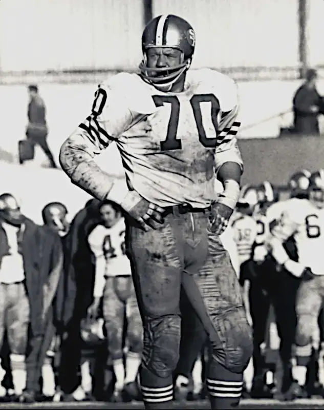 Classic Photo of Charlie Krueger, San Francisco 49er Legend