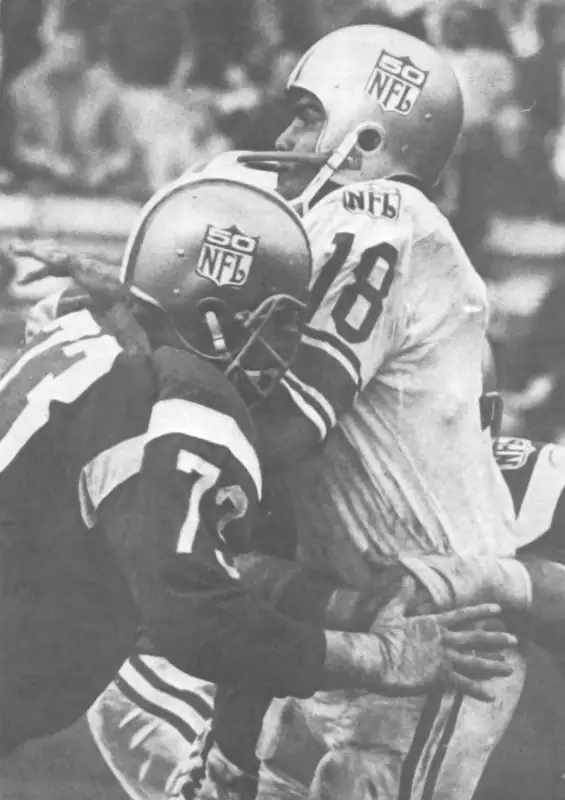 Roman Gabriel Hit by George Andrie - 1969 NFL Pro Bowl