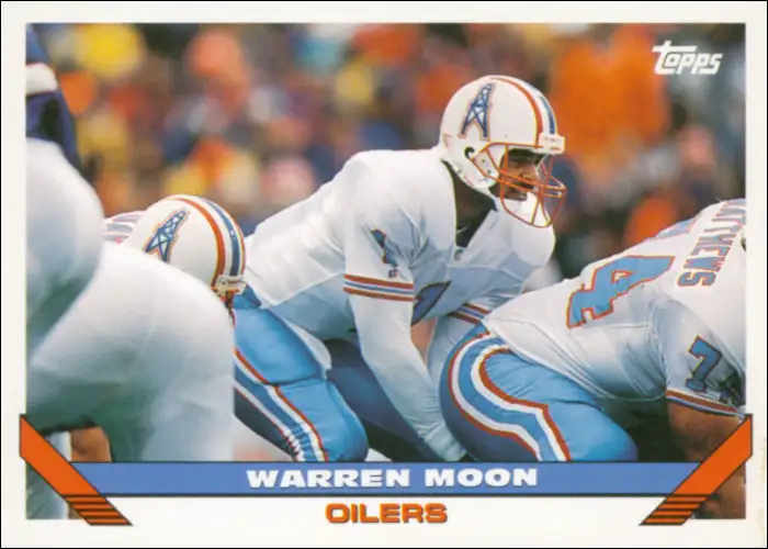 Warren Moon 1993 Houston Oilers Topps NFL Football Trading Card #80