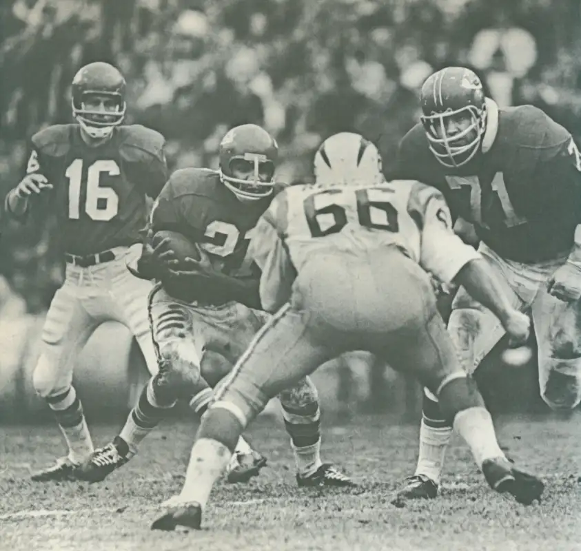 Classic Kansas City Chiefs - Mike Garrett, Len Dawson & Ed Budde vs Charger Rick Redman