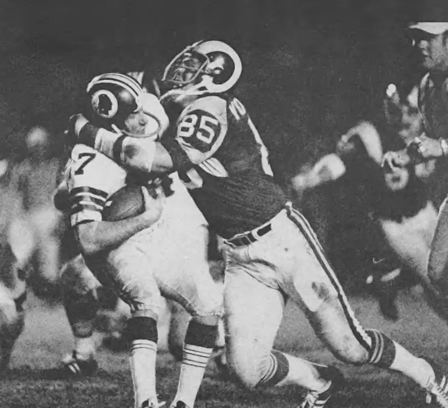 Jack Youngblood Wraps Up Billy Kilmer -1970s Rams vs Redskins