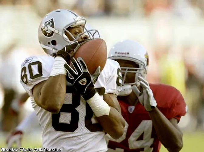 Raider Jerry Rice Catch vs Cardinals