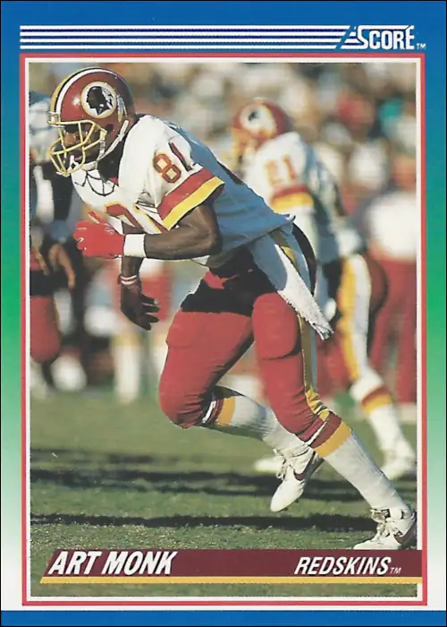 His 11th year in the NFL - Redskin Art Monk and his 1990 Score card. 68 catches, 770 yards, a 11.3 YPC and 5 touchdowns.