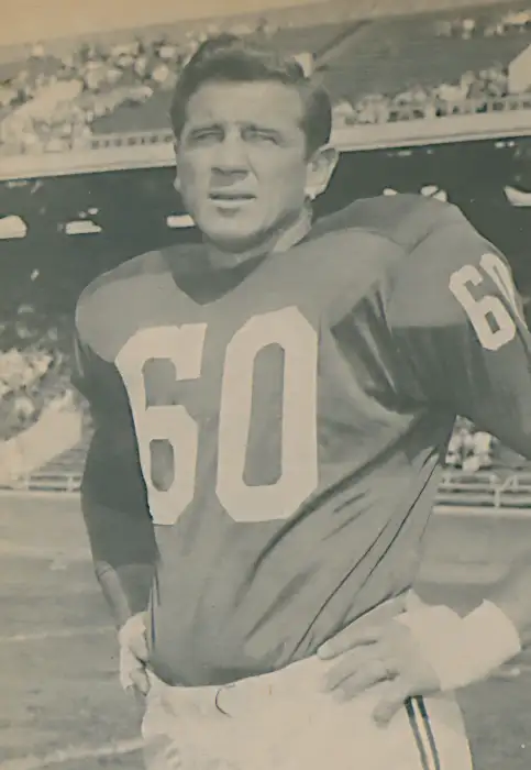 Eagles Hall of Famer Chuck Bednarik - starred at linebacker and center from 1949 to 1962. 8 Pro Bowls and 6 All-Pro selections.