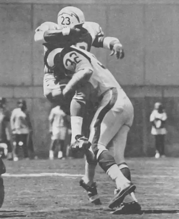 Jack Pardee Stops Paul Lowe - 1967 Rams & Chargers Preseason Game