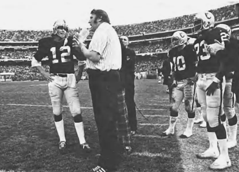 Kenny Stabler and John Madden on the Oakland Raiders Sidelines