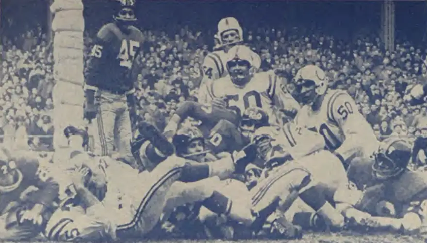Alan Ameche Scores in the 2nd Quarter of the 1958 NFL Championship Game