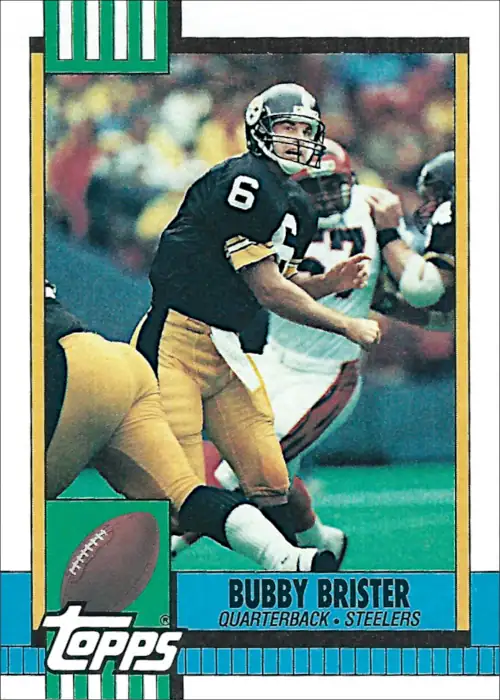 Bubby Brister 1990 Pittsburgh Steelers Topps NFL Football Trading Card #183