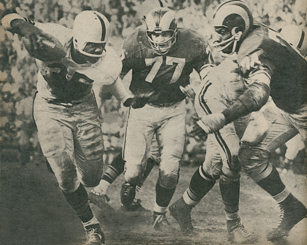John Henry Johnson vs John Baker - Rams & Steelers in 1961 NFL