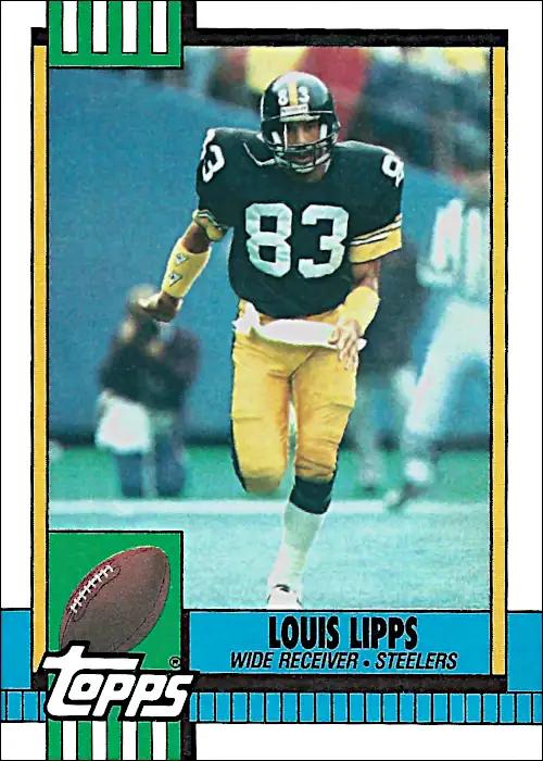 Louis Lipps 1990 Pittsburgh Steelers Topps NFL Football Trading Card #184