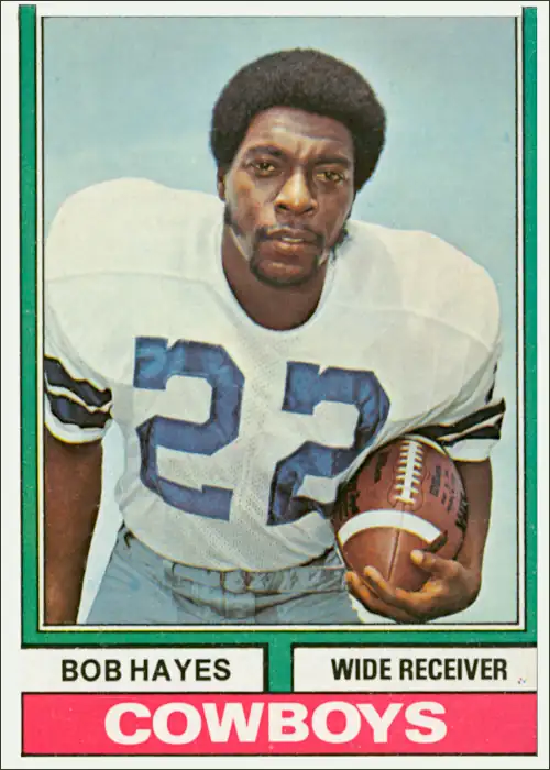 Bob Hayes 1974 Dallas Cowboys Topps NFL Football Trading Card #28