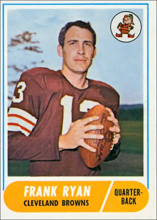 Frank Ryan 1968 Cleveland Browns Topps NFL Football Trading Card #215