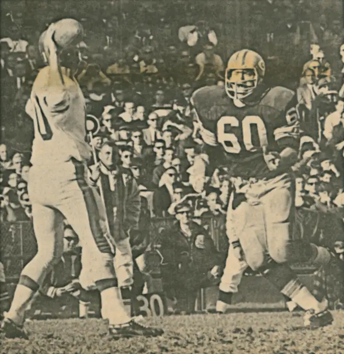 Fran Tarkenton and Lee Roy Caffey | Giants-Packers, 1967 NFL