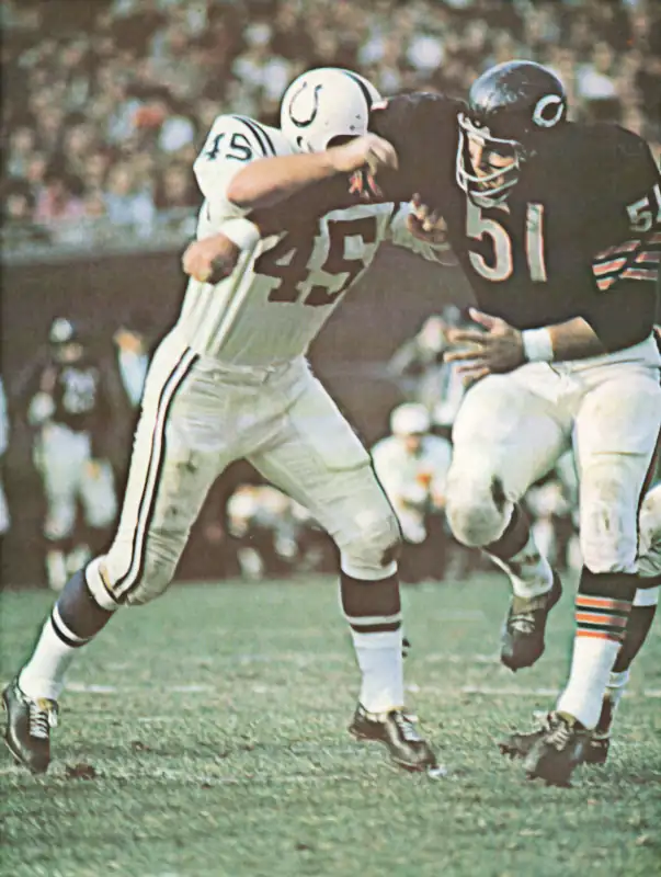 Dick Butkus Right Hooks Colts Jerry Hill in 1967