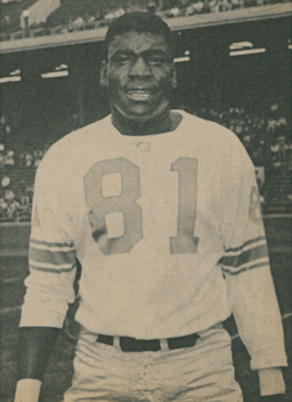Spent 4 years in the Army before joining the LA Rams in 1952. The NFL's top interceptor with 14 steals. Led the league again with 10 in 1954 as Cardinal in Chicago. Here he is as a Detroit Lion with whom he played 6 years with.