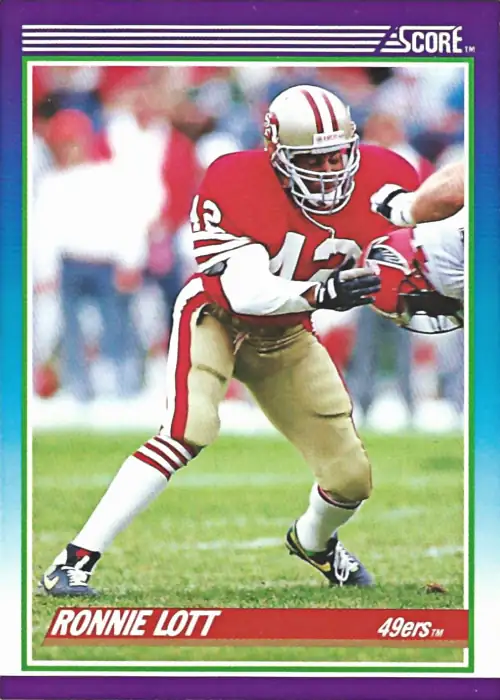 Ronnie Lott 1990 San Francisco 49ers Score NFL Football Trading Card #170