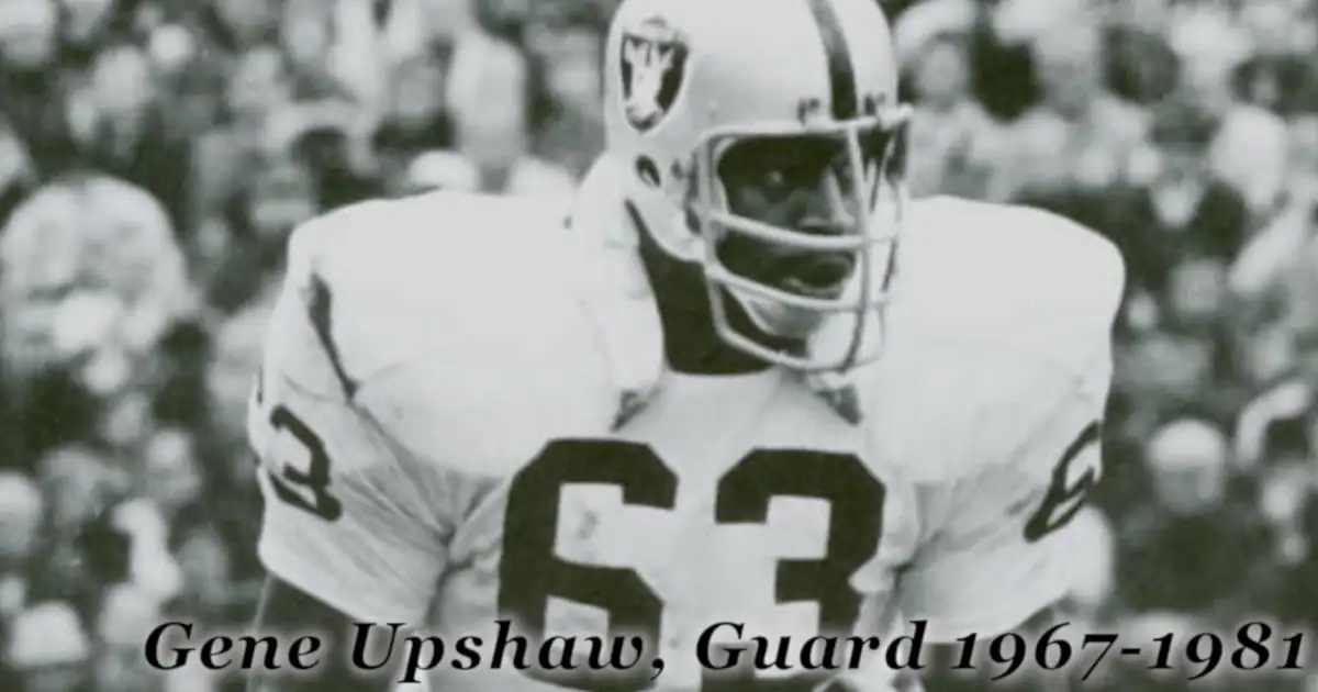 Gene Upshaw Raiders Hall of Fame Guard 1967 to 1981 Facebook Sharing Meme