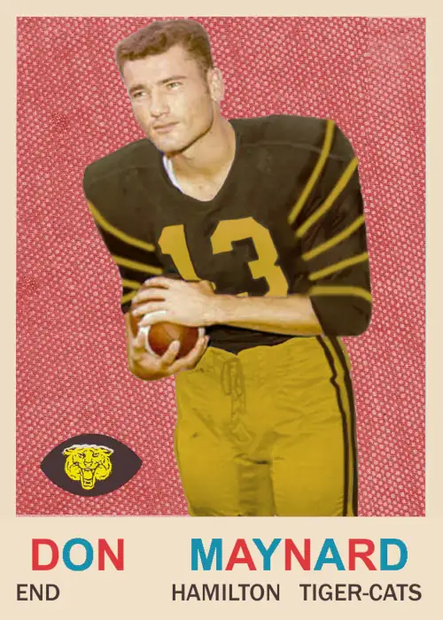 Don Maynard 1959 Hamilton Tiger Cats CFL Football Trading Card #89
