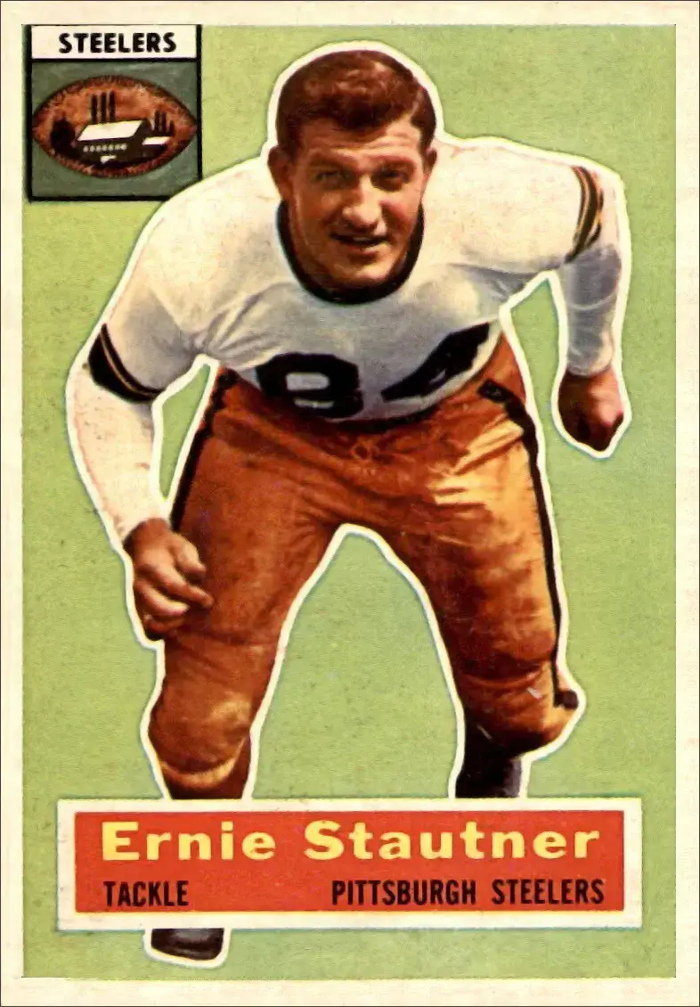 Ernie Stautner 1956 Pittsburgh Steelers Topps NFL Football Trading Card #87
