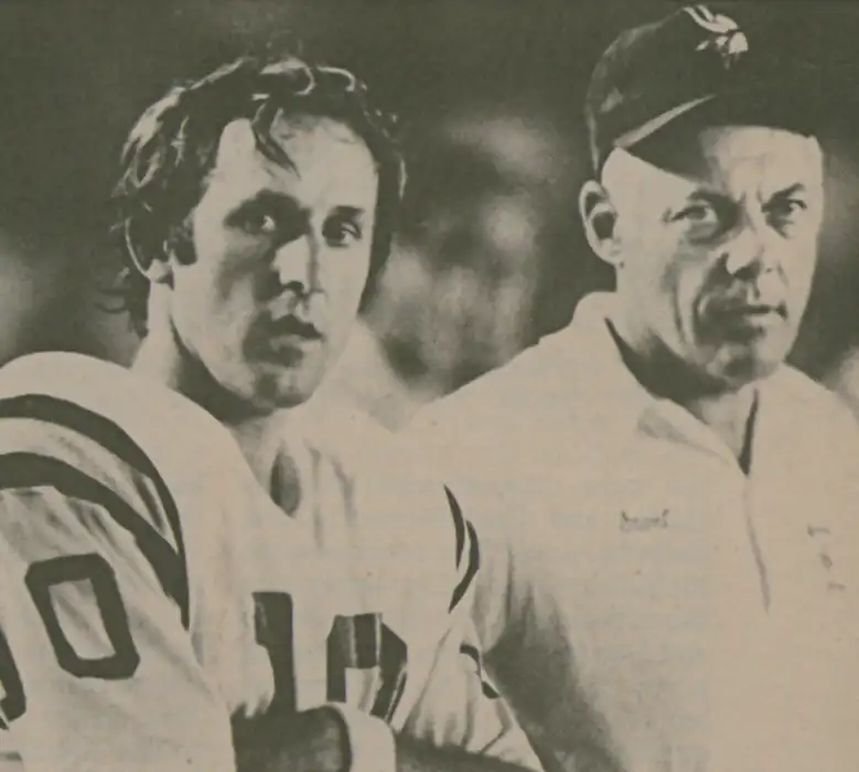 Fran Tarkenton and Bud Grant of the Minnesota Vikings