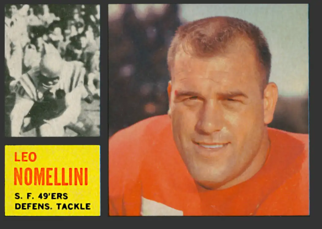 Leo Nomellini 1962 San Francisco 49ers Topps NFL Football Trading Card #159