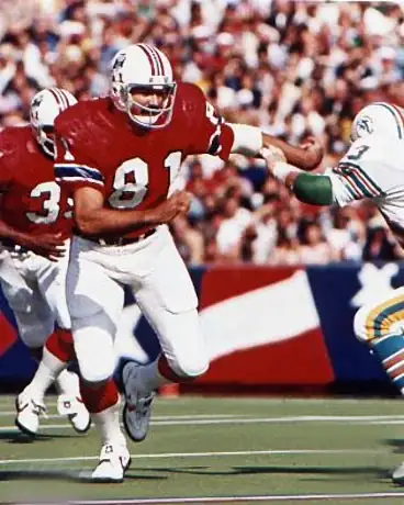 Patriots Tight End Russ Francis In Action