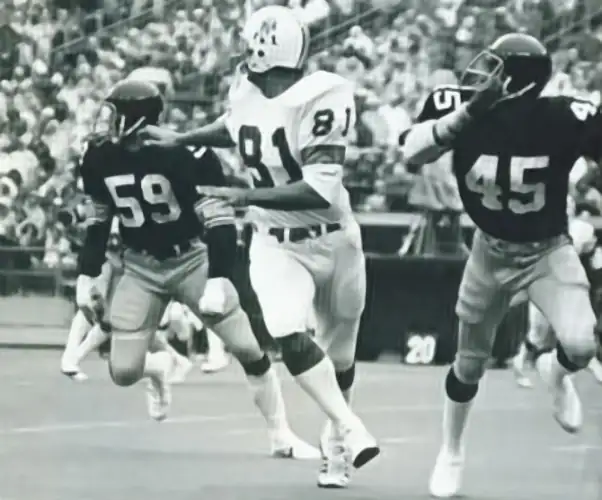 Russ Francis Covered By Pittsburgh Steelers Defenders
