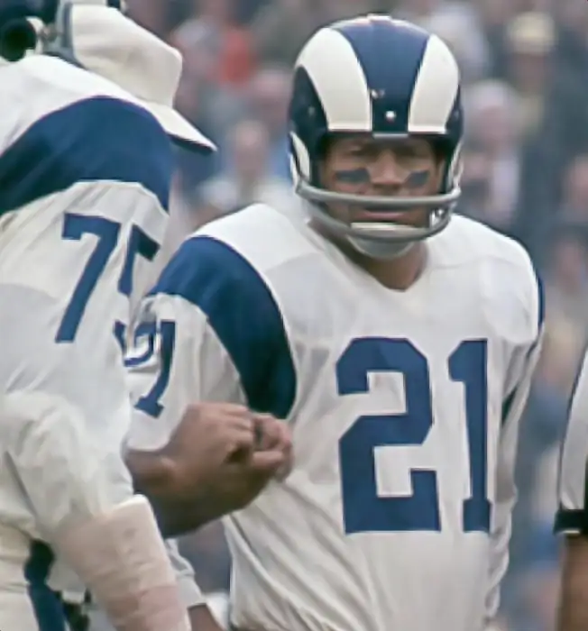 1960s era photo of Rams Defensive Captain Ed Meador.