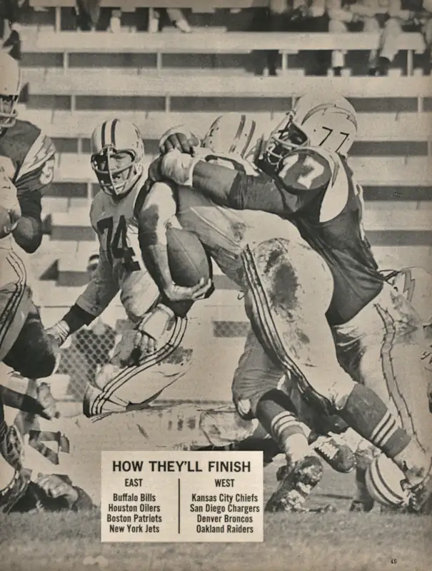 Ernie Ladd Tackles A Boston Patriot Runner in 1961