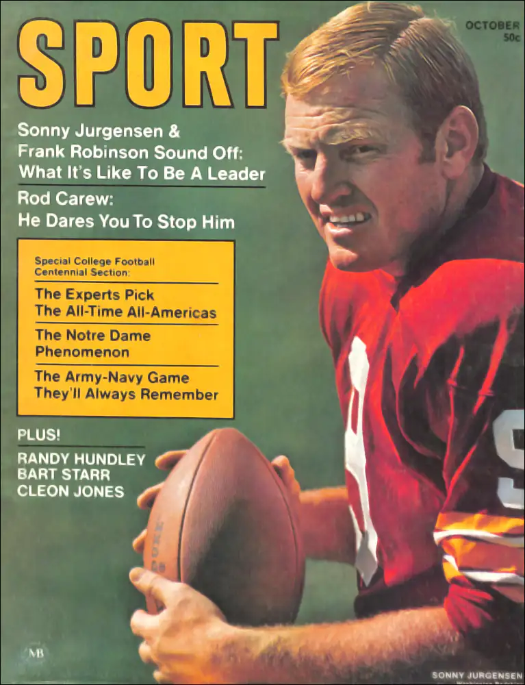 Sonny Jurgensen 1969 Sport Magazine October Cover
