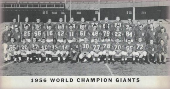 1956 NFL Champion New York Giants Team Photo Facebook Thumb