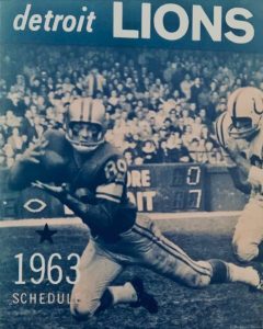 Gail Cogdill on the 1963 Detroit Lions Cover