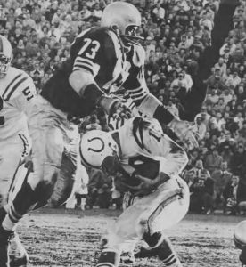 Leo Nomellini sacks Johnny Unitas, 49ers & Colts